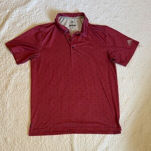 Adidas Men's Burgundy Polo Shirt